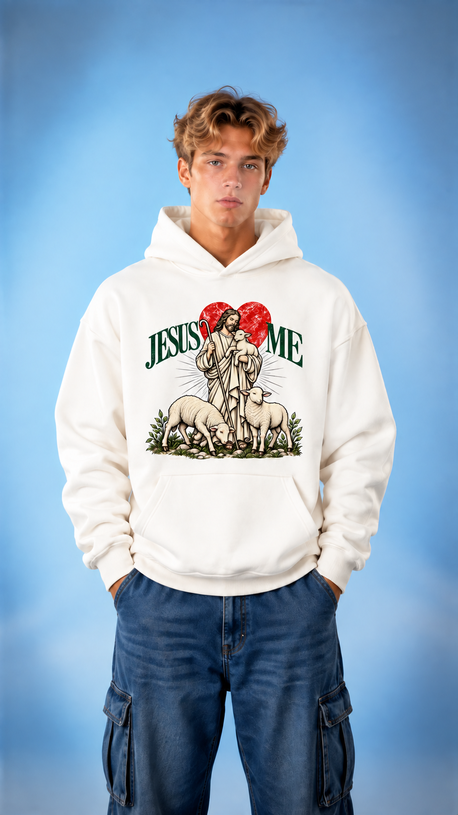 JESUS LOVES ME OVERSIZED HOODIE