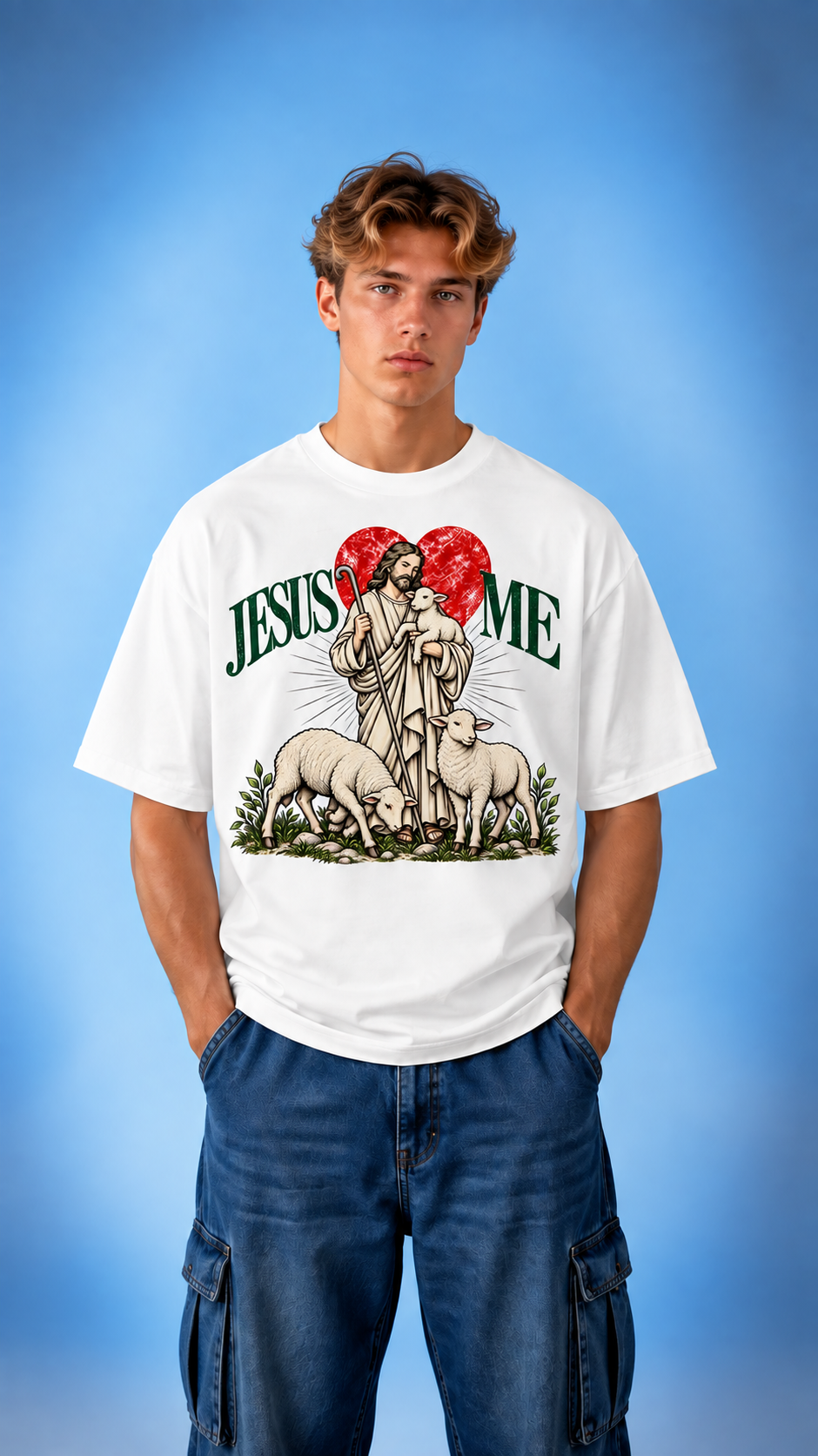 JESUS LOVES ME OVERSIZED SHIRT